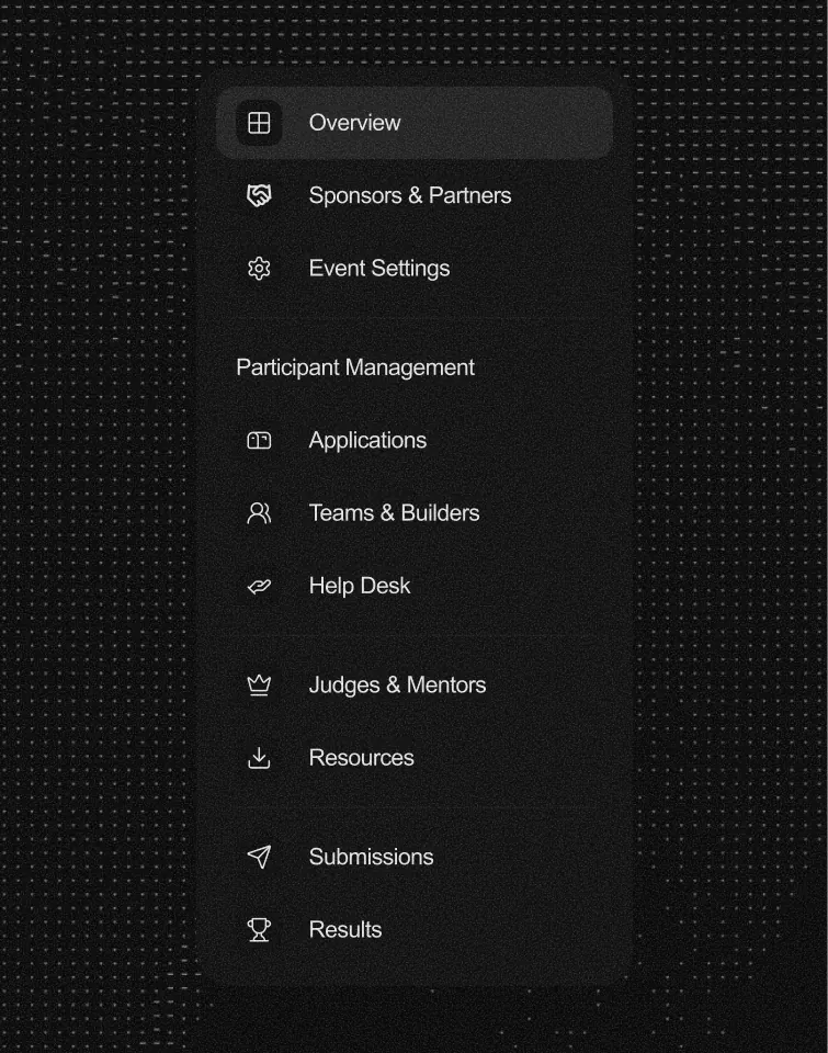 Dashboard navigation UI